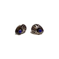 【BOOMBABA BOUTIQUE】(No.18) Bear Paw w/ Lapis Lazuli Earrings 925 sterling silver; lapis lazuli