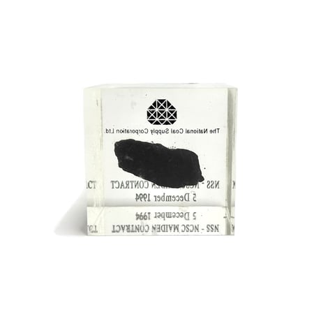 【USED】1994 NCSC “MAIDEN CONTRACT” COAL RESIN OBJECT / ISRAEL