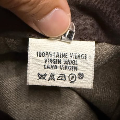 【USED】00's HERMÈS by Jean Paul Gaultier 2-Tuck Virgin Wool Wide Trousers