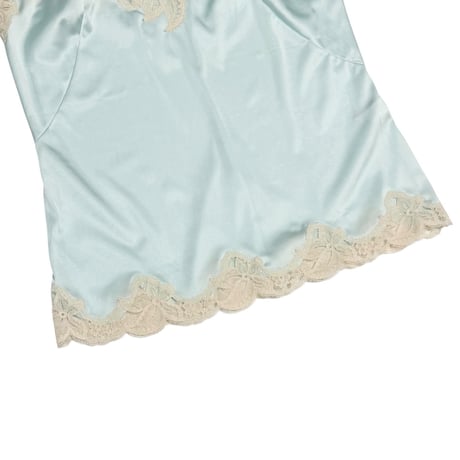 【DEAD STOCK 】80's-90's Christian Dior Lingerie Lace Camisole Pale Blue