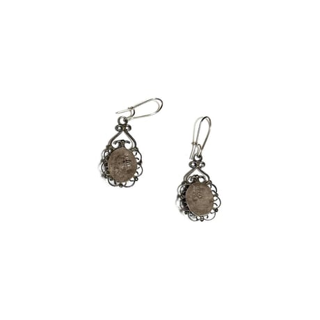 【BOOMBABA BOUTIQUE】(No.28) Sterling w/ Turquoise Swing Earrings 925 sterling silver; turquoise
