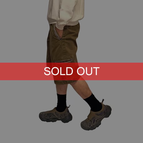 【USED】00's SPYDER Graphic Cotton Shorts Brown