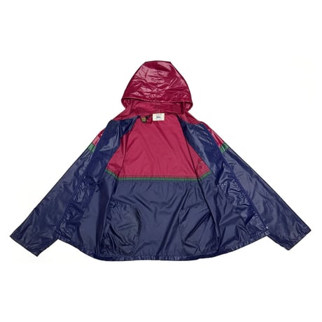【USED】70's-80's IZOD LACOSTE Color Block Nylon Hooded Jacket