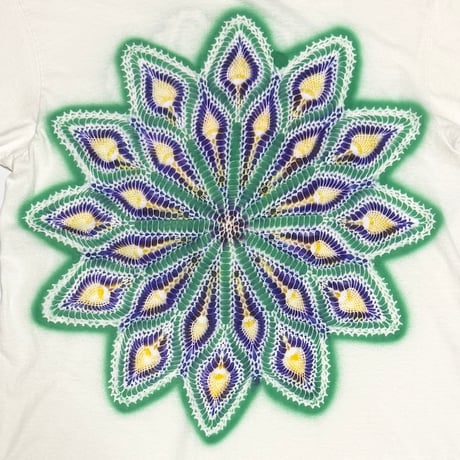 【USED】80's-90's Psychedelic Kaleidoscope Airbrush Print T-shirt