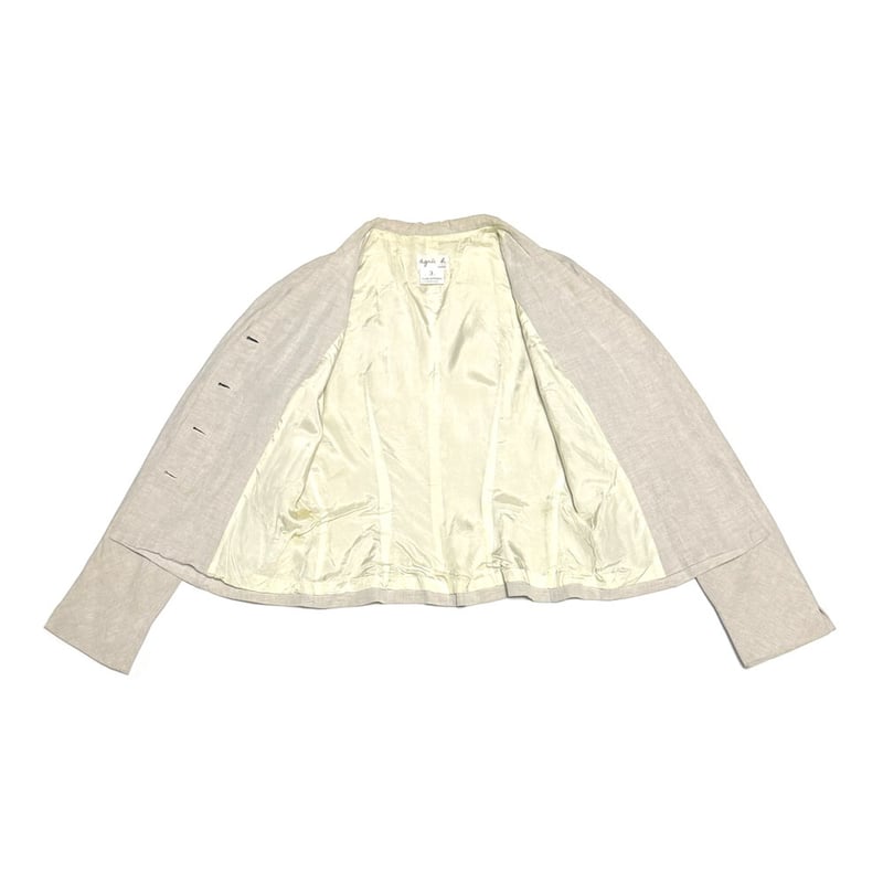 USED】90's agnès b. Seamless Shoulder Linen Ble