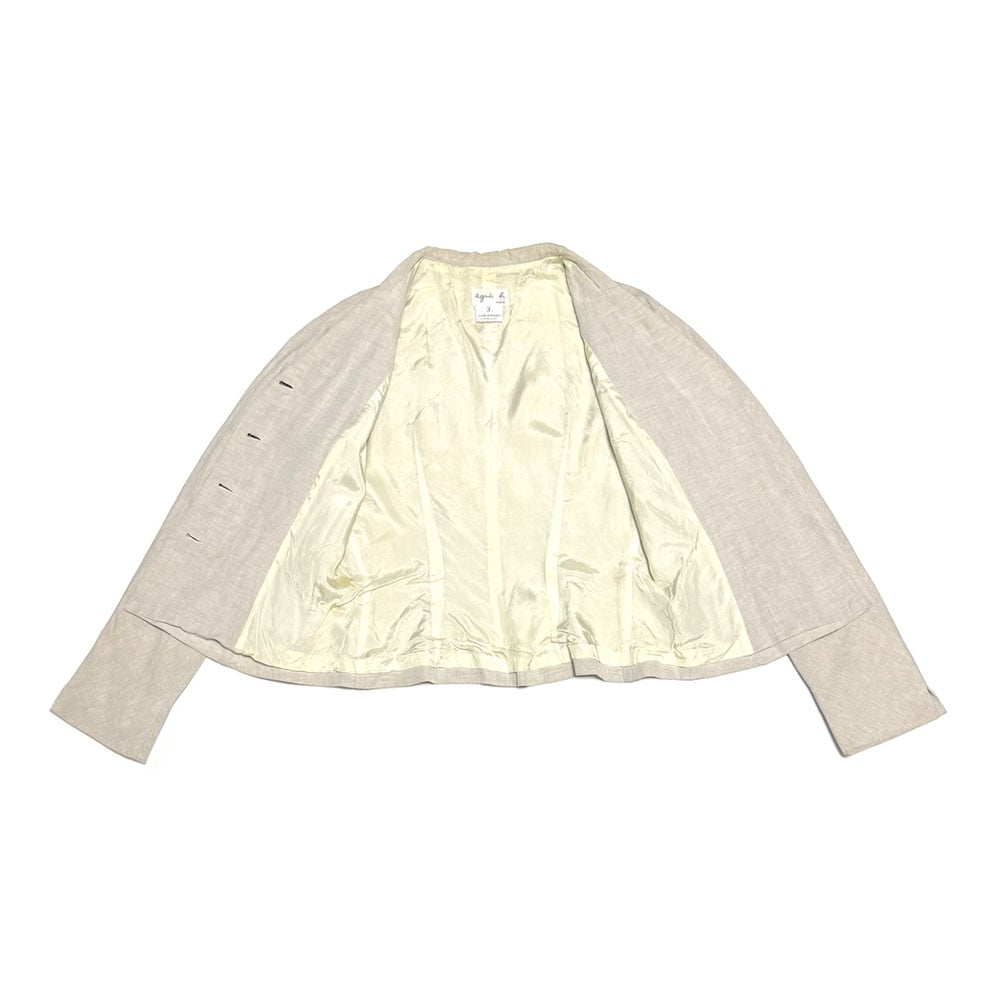 USED】90's agnès b. Seamless Shoulder Linen Ble