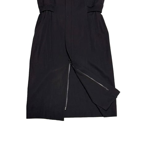 【USED】00's Y’s Yohji Yamamoto 2007ss Bomber × Skirt Docking Zip Coat Black