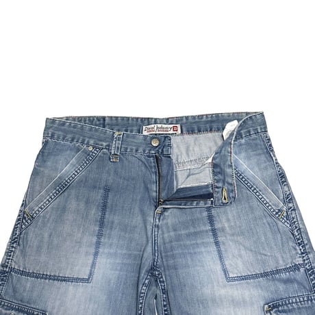 【USED】00's DIESEL Y2K Denim Cargo Shorts Made in Italy