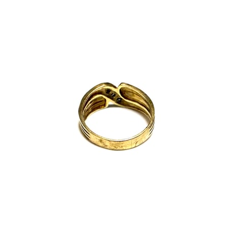 【BOOMBABA BOUTIQUE】(No.34) Vintage 10K w/ Natural Diamonds Ring 10K solid gold; natural diamonds