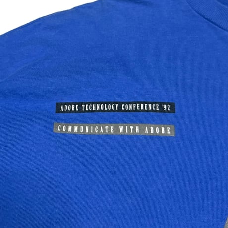【USED】90's ADOBE TECHNOLOGY CONFERENCE ’92 Globe Graphic T-shirt