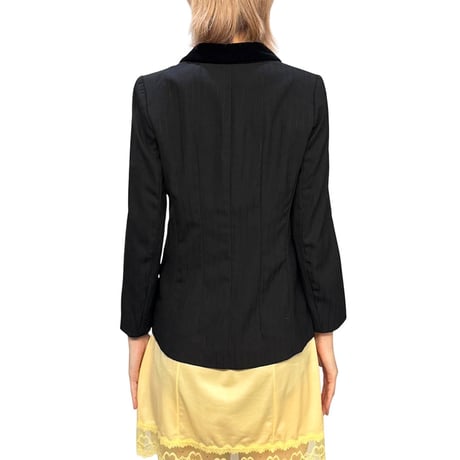 【USED】60's Courrèges Paris Velvet Collar Smoking Jacket Made in France