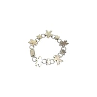 【USED】Vintage Mexican Silver Human Figure Link Bracelet