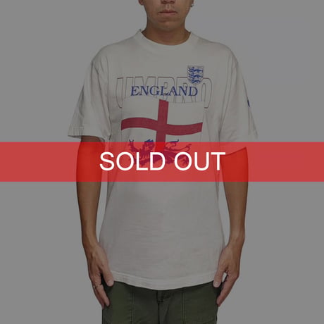 【USED】90's UMBRO England Soccer France ’98 Football Graphic T-shirt