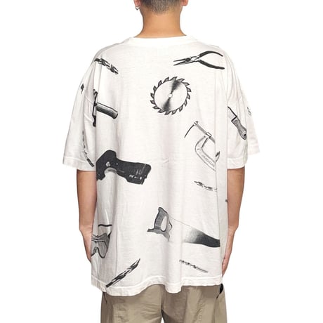 【USED】90's HOME IMPROVEMENT “BIG TOOL” All Over Print T-shirt