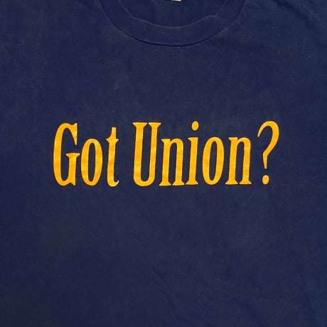 【USED】90's UAW “Got Union?” Double-Sided Print T-shirt