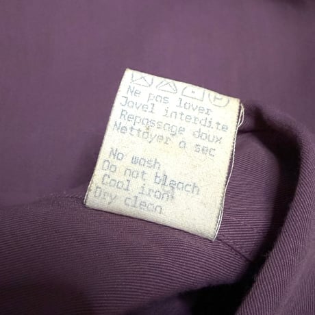 【USED】80's-90's KENZO HOMME Smoky Plum Rayon Shirt Made in France