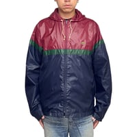 【USED】70's-80's IZOD LACOSTE Color Block Nylon Hooded Jacket