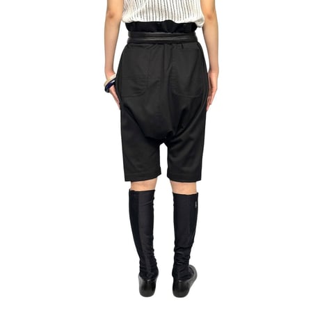 【USED】BLACK COMME des GARÇONS 2009ss Wool Gabardine Sarrouel Half Pants