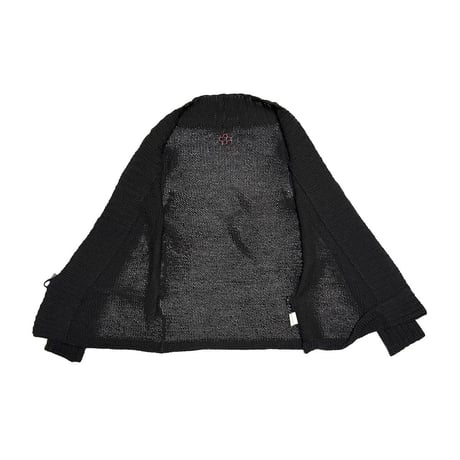 【USED】00's A.F. Vandevorst Cross-Wrap Knit Cardigan Black