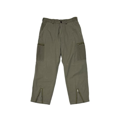【USED】00's STUSSY Mixed Fabric Ripstop Flight Cargo Pants Olive