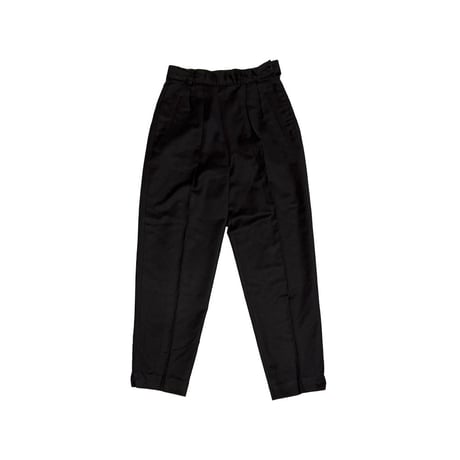 【USED】90's GIVENCHY PARIS Made in France Wool & Cashmere 2-Tuck Tapered Trousers