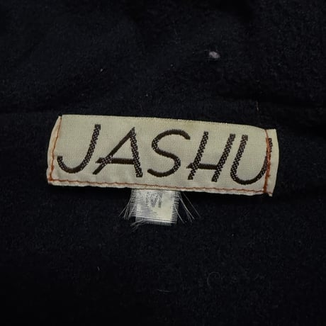 【USED】90's JASHU Psychedelic Hooded Pullover Jacket Mustard Made in Nepal