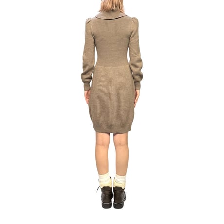【USED】00's MOSCHINO CHEAP AND CHIC Virgin Wool Turtleneck Knit Dress