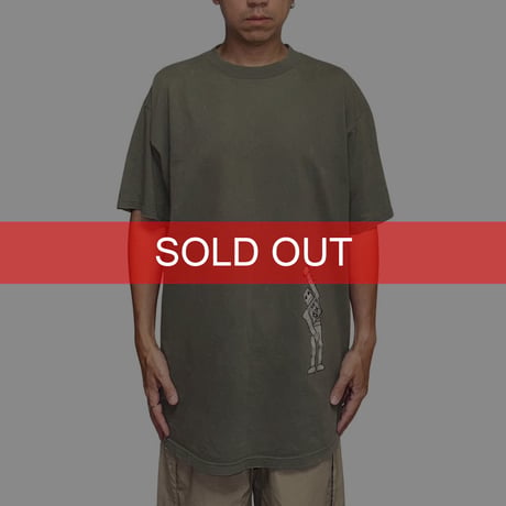 【USED】90's HAZ-MAT Robot Graphic T-shirt Olive