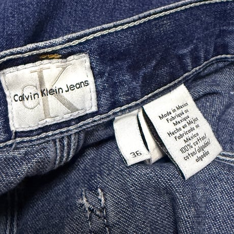 【USED】00's CK Calvin Klein Jeans Denim Painter Shorts Indigo