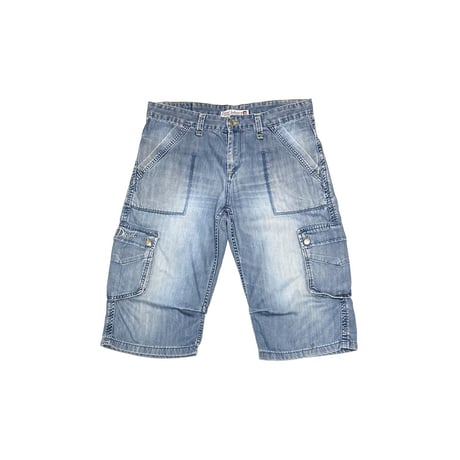 【USED】00's DIESEL Y2K Denim Cargo Shorts Made in Italy