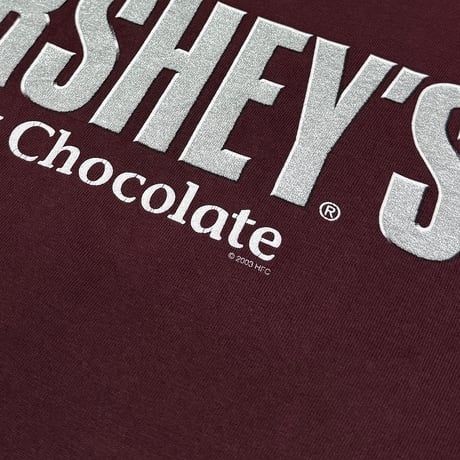 【USED】00's HERSHEY’S Logo Print T-shirt Chocolate Brown
