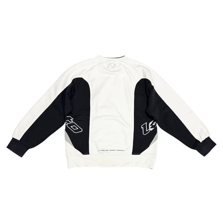 【USED】00's Lotto Italian Sport Design Panel Sweatshirt White / Black
