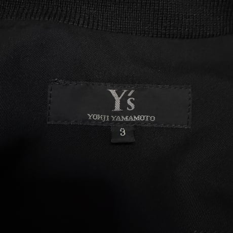 【USED】00's Y’s Yohji Yamamoto 2007ss Bomber × Skirt Docking Zip Coat Black