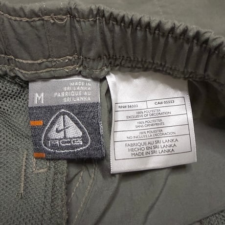 【USED】00's NIKE ACG Side Pocket Climbing Shorts Olive