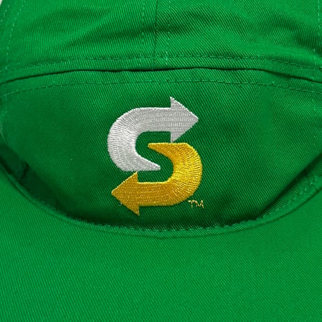 【USED】00's SUBWAY Logo Jet Cap Green × Yellow