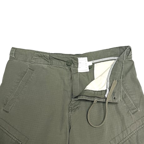【USED】00's NIKE Ripstop Diagonal Pocket Cargo Shorts Olive