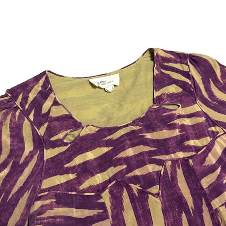 【USED】00's ISABEL MARANT ÉTOILE Abstract Print Silk Blouse