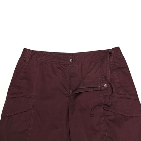 【USED】00's NIKE Herringbone Cotton Cargo Pants Bordeaux Brown