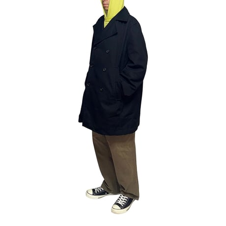 【USED】90's-00's DRIES VAN NOTEN Black Double-Breasted Half Coat