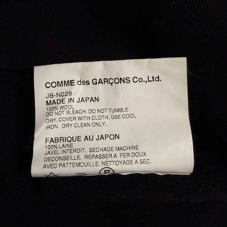 【USED】JUNYA WATANABE COMME des GARÇONS AD2008 Inside-Out Wool Turtleneck Knit Sweater Black