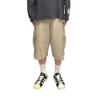 【USED】00's Trust Linen Blend Cargo Shorts Beige