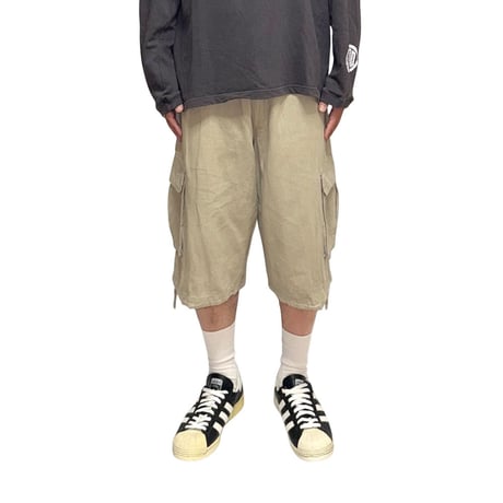 【USED】00's Trust Linen Blend Cargo Shorts Beige