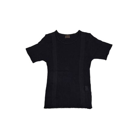 【USED】00's D&G Ribbed Knit T-shirt Black