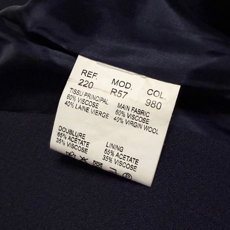 【USED】CARVEN by Guillaume Henry 2012AW Tailored Lapel Sleeveless Blazer Dress Navy