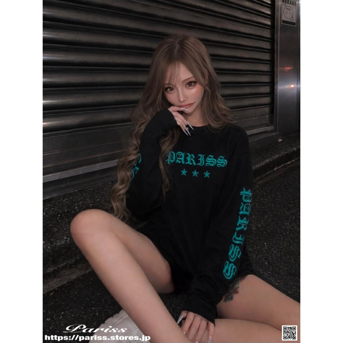 オールドイングリッシュロンT【ブラック×ティファニーブルー・ホワイト