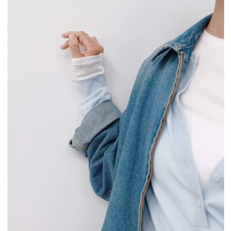【YENN】[Y264-41139] DENIM ZIP UP JACKET
