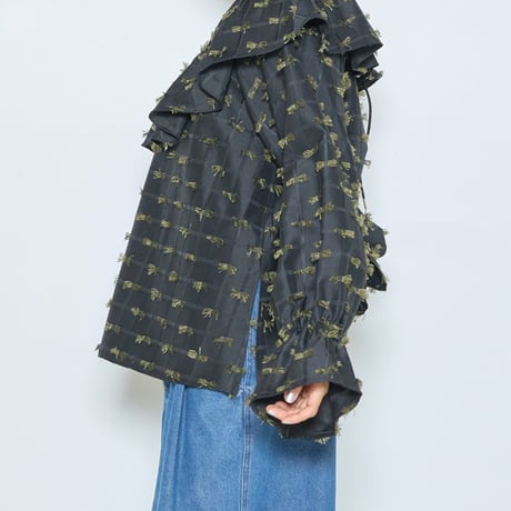 【CHIGNON】[1265-379NH] ｶｯﾄJQﾄﾞﾛｽﾄｶﾗｰBL