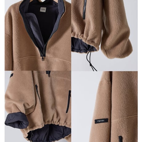 ★追加生産決定商品★【YENN】SHAGGY HALF ZIP JK（納期：10月下旬～11月上旬）[Y254-41126-7]