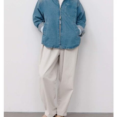 【YENN】[Y264-41139] DENIM ZIP UP JACKET