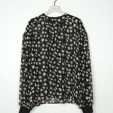 【CHIGNON】[1866-617MK] ｼｱｰﾌﾗﾜｰﾎﾞﾘｭｰﾑBL（ﾌﾞﾗｯｸﾜﾝｶﾗｰ）